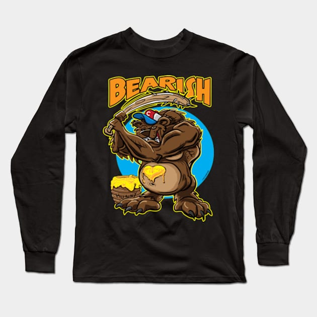 Bearish Bear with a baseball bat Long Sleeve T-Shirt by eShirtLabs